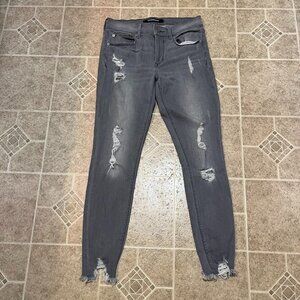 Express Distressed Ankle Leggings - Women Size 4 Regular(30x29) - Mid Rise Waist